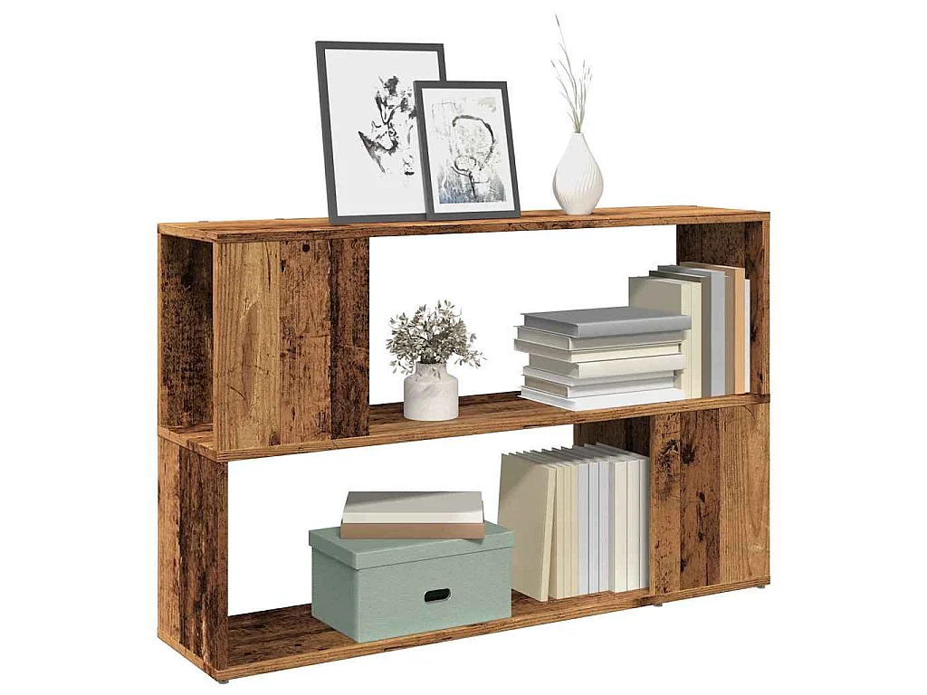 Bibliothèque vieux bois 100x24x63 cm bois d'ingénierie