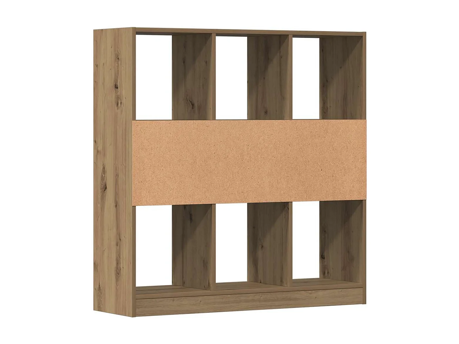 Bibliothèque chêne artisanal 97,5x29,5x100 cm bois d'ingénierie