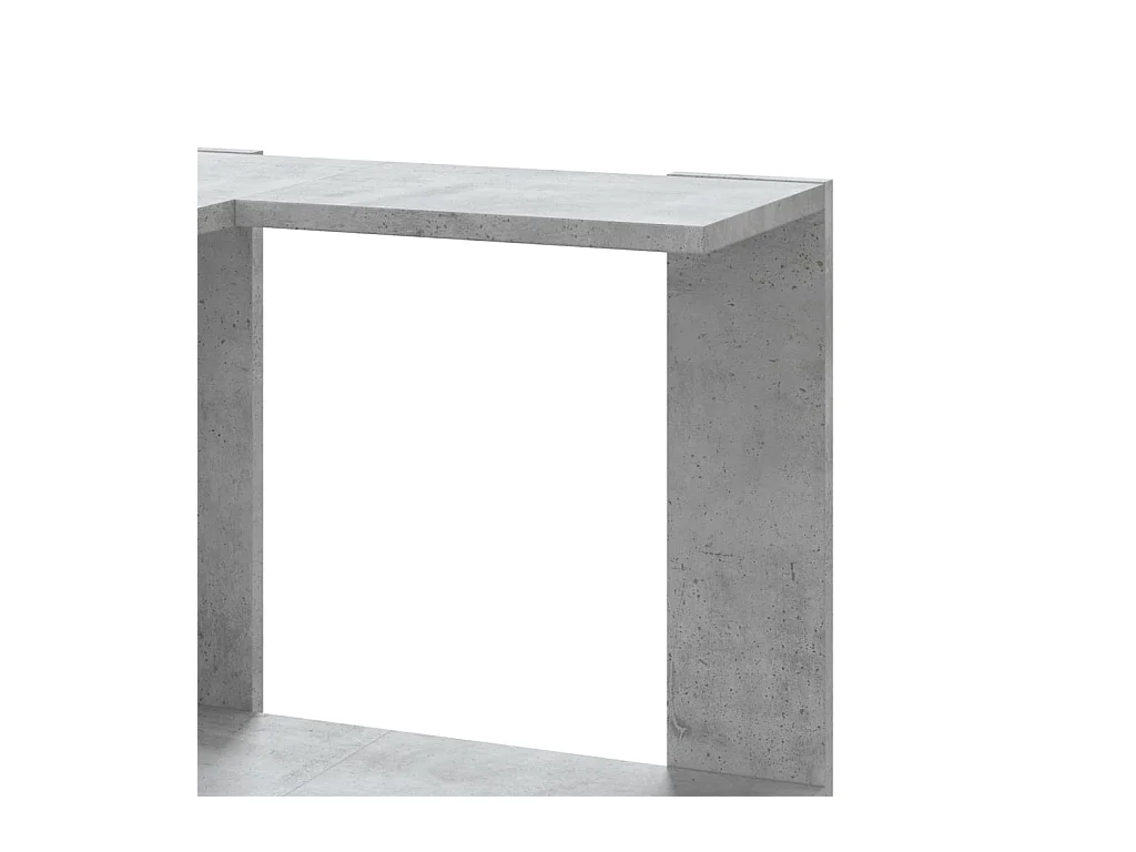 Eck-Bücherregal 5 Böden Betongrau 50x50x179 cm Holzwerkstoff