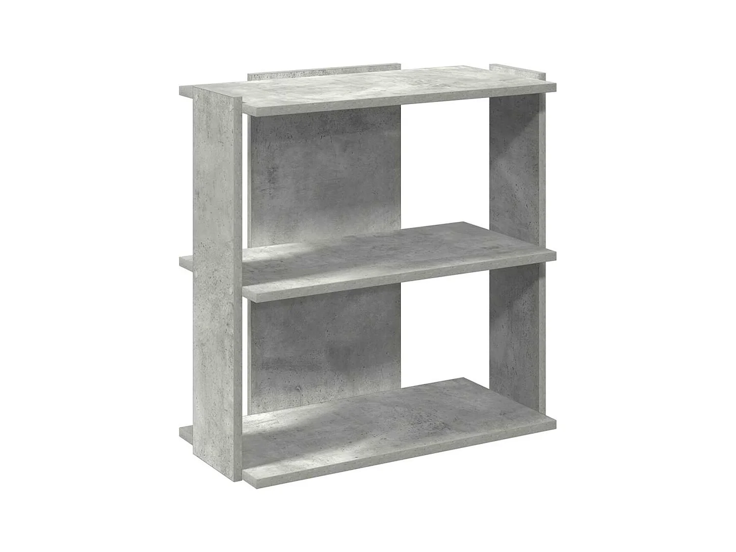 Bücherregal 3 Böden Betongrau 60x30x60 cm Holzwerkstoff