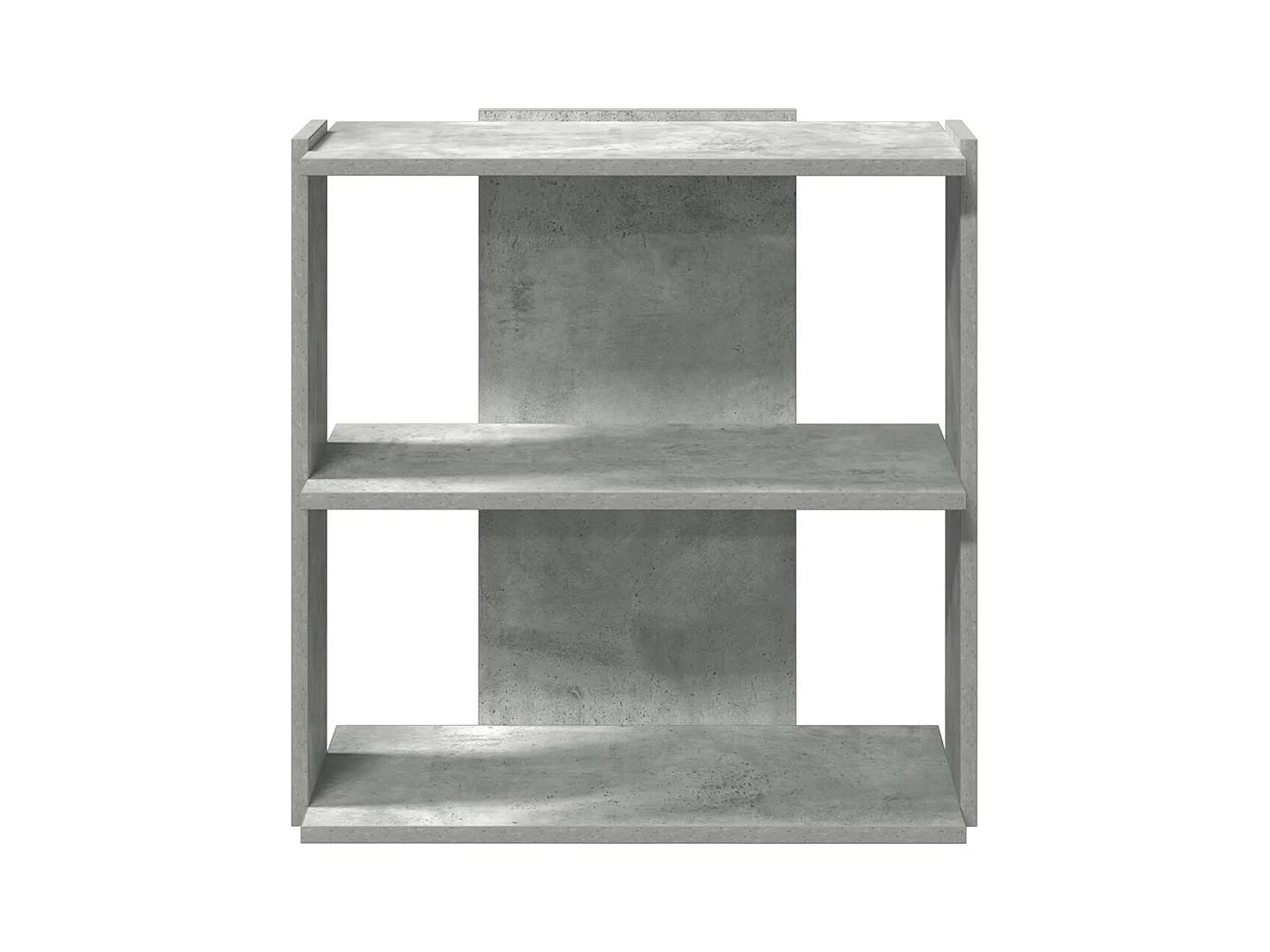 Bücherregal 3 Böden Betongrau 60x30x60 cm Holzwerkstoff