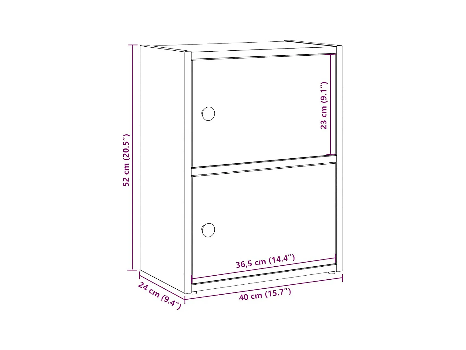 Bücherregal Schwarz Eichen-Optik 40x24x52 cm Holzwerkstoff