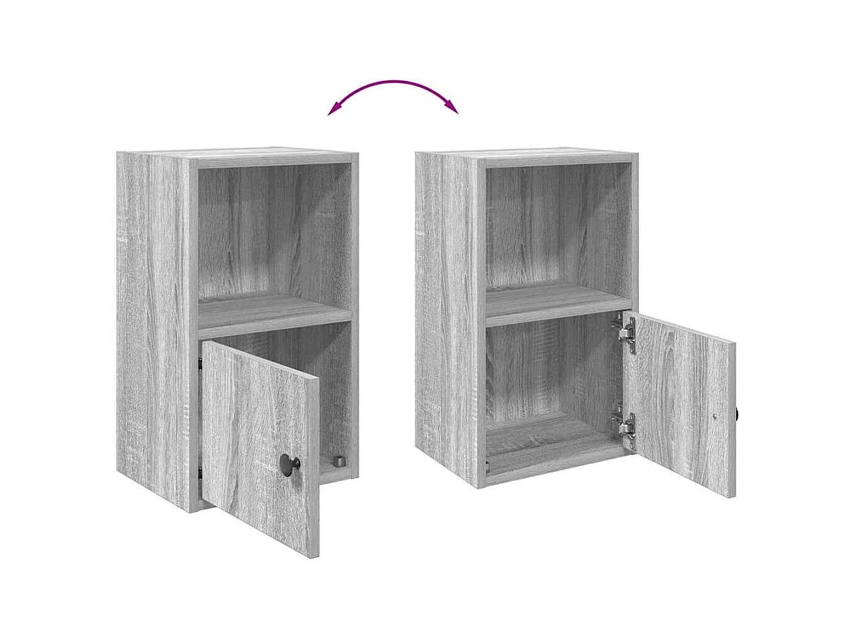 Libreria Grigio Sonoma 31x24x52 cm in Legno Multistrato