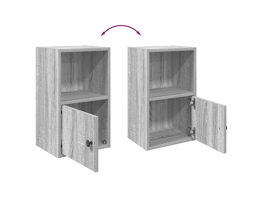 Libreria Grigio Sonoma 31x24x52 cm in Legno Multistrato