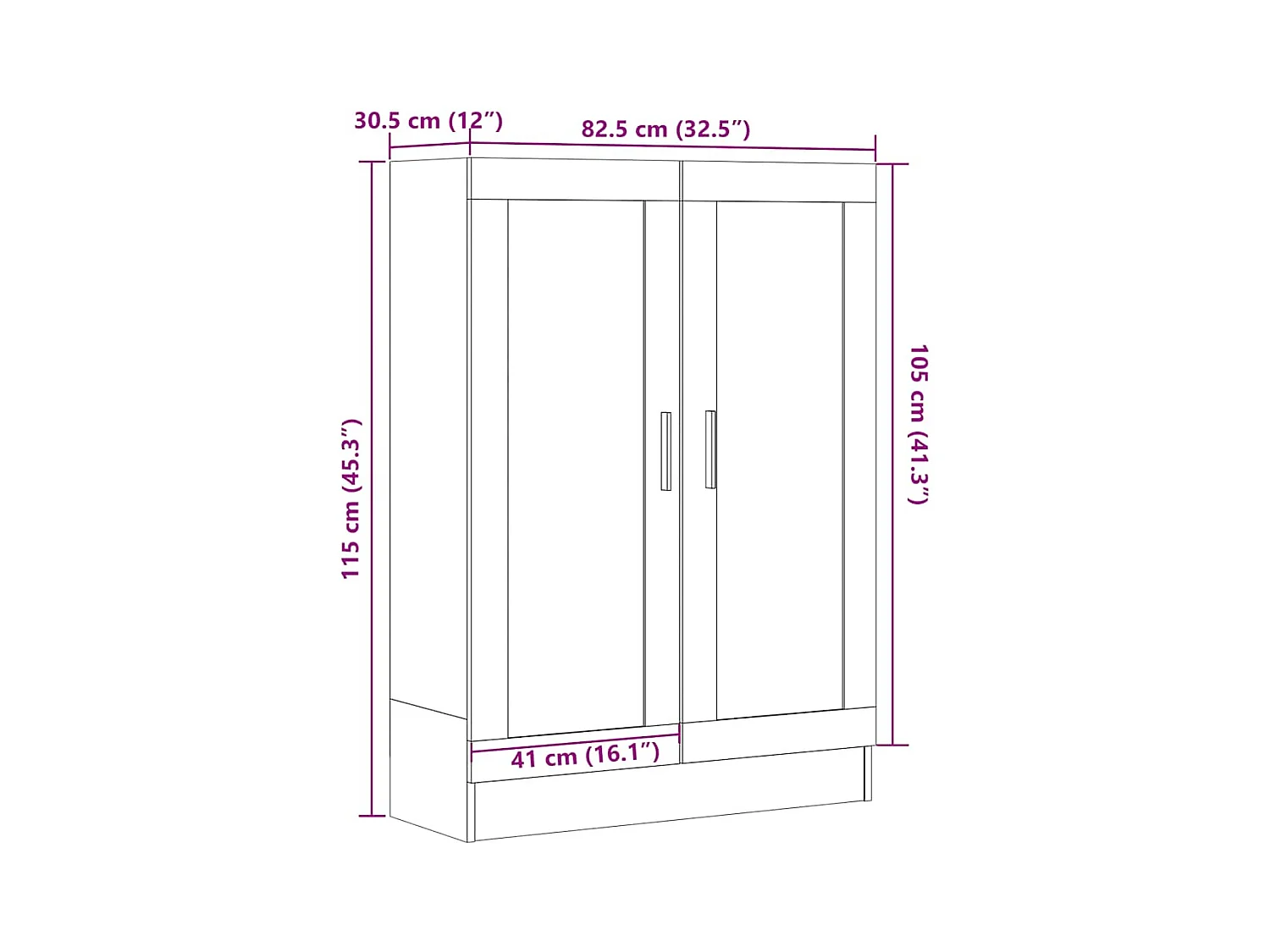 Boekenkast 82,5x30,5x115 cm bewerkt hout oud houtkleurig