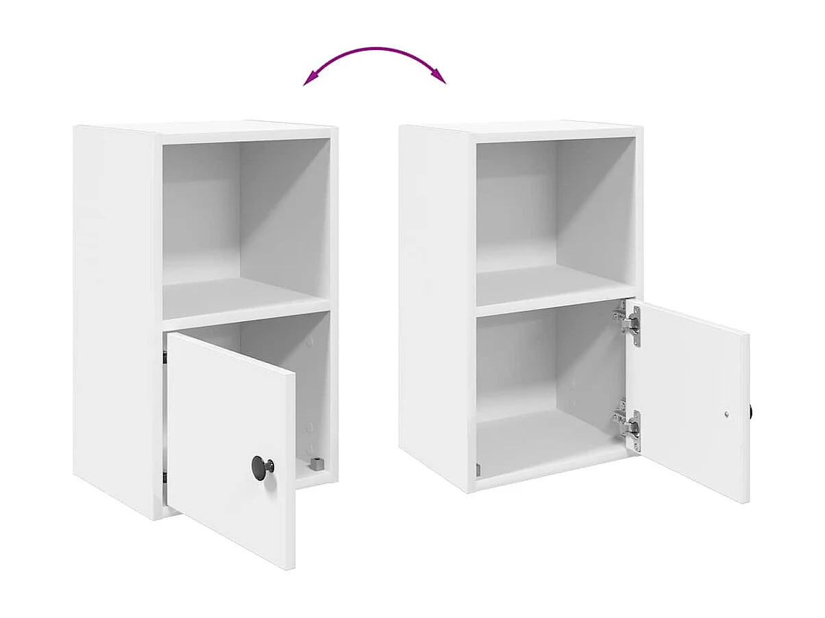 Bibliothèque blanc 31x24x52 cm bois d'ingénierie