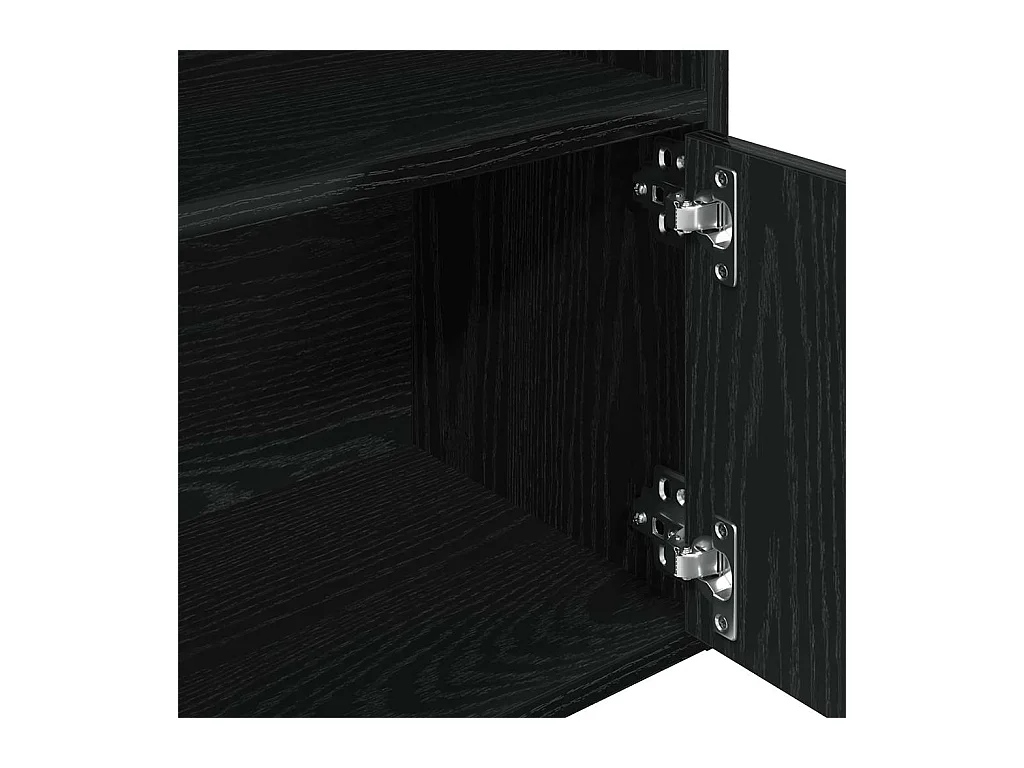 Bücherregal Schwarz Eichen-Optik 31x24x127 cm Holzwerkstoff