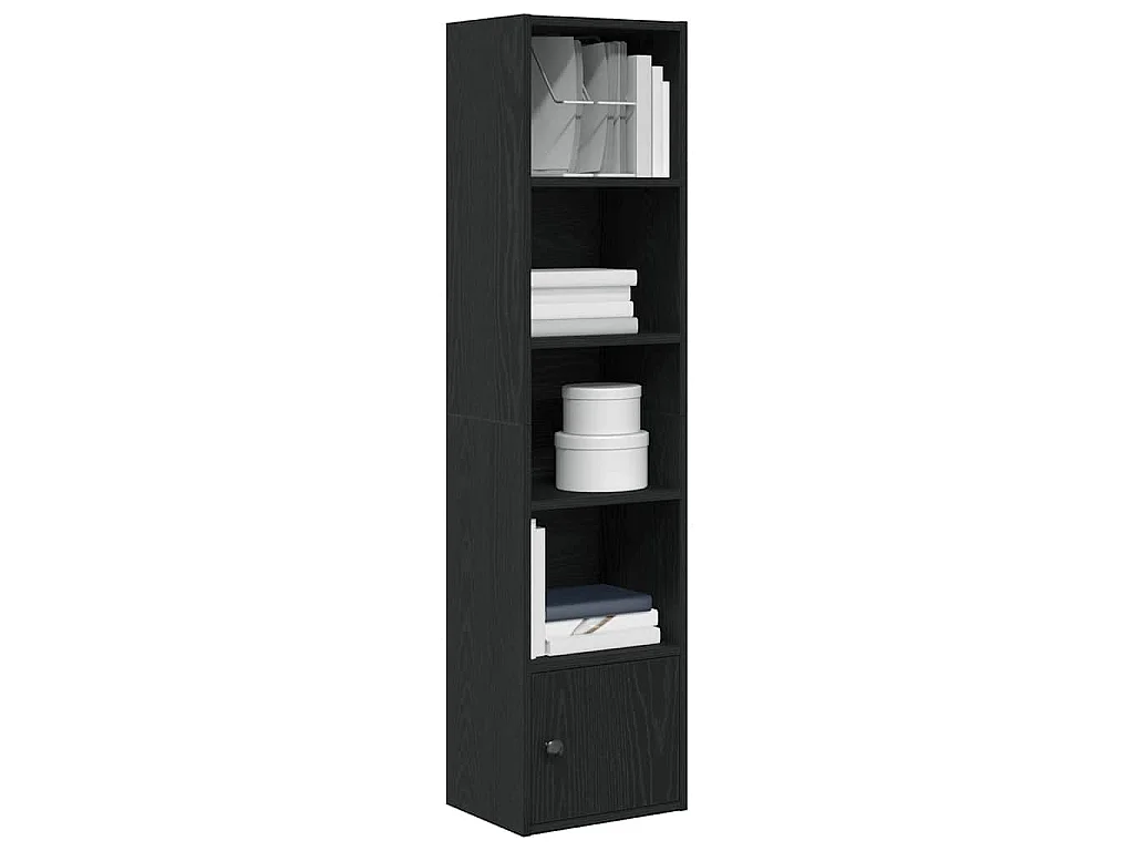 Bibliothèque chêne noir 31x24x127 cm bois d'ingénierie