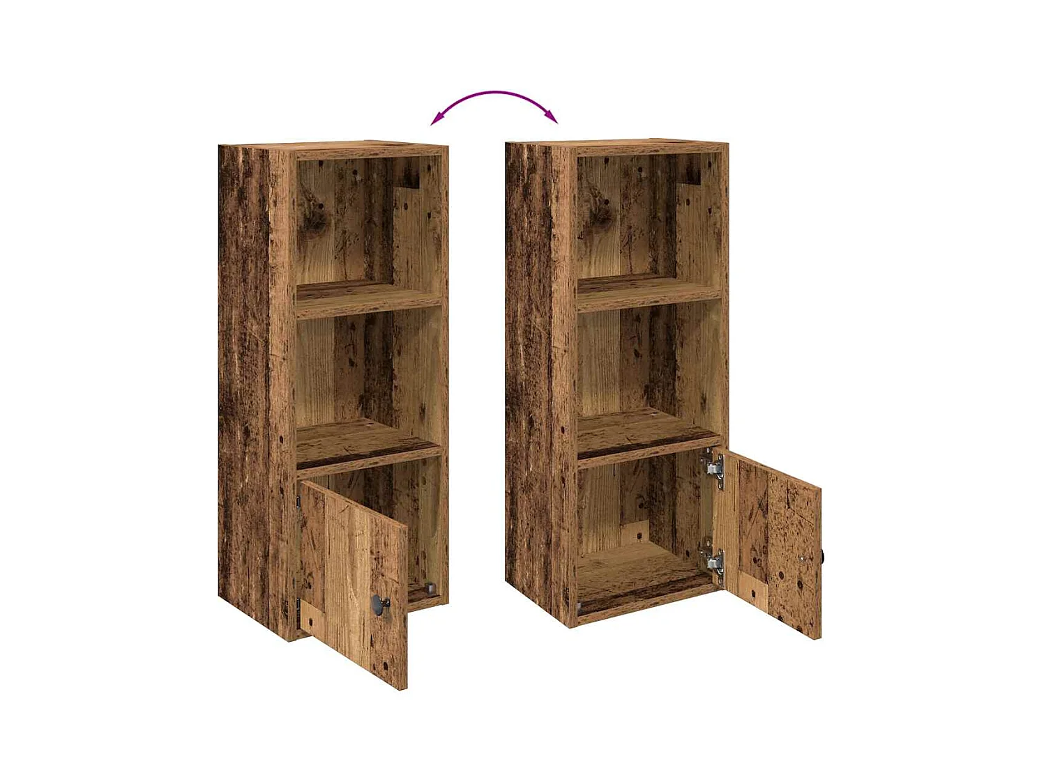 Bücherregal Altholz-Optik 31x24x77 cm Holzwerkstoff