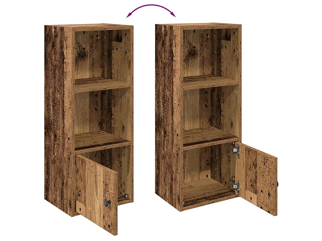 Bibliothèque vieux bois 31x24x77 cm bois d'ingénierie