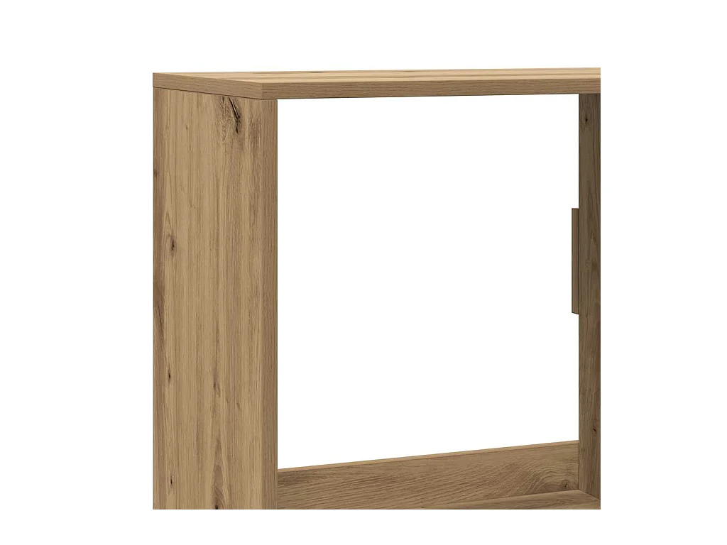Boekenkast 100x33x155,5 cm bewerkt hout artisanaal eikenkleurig