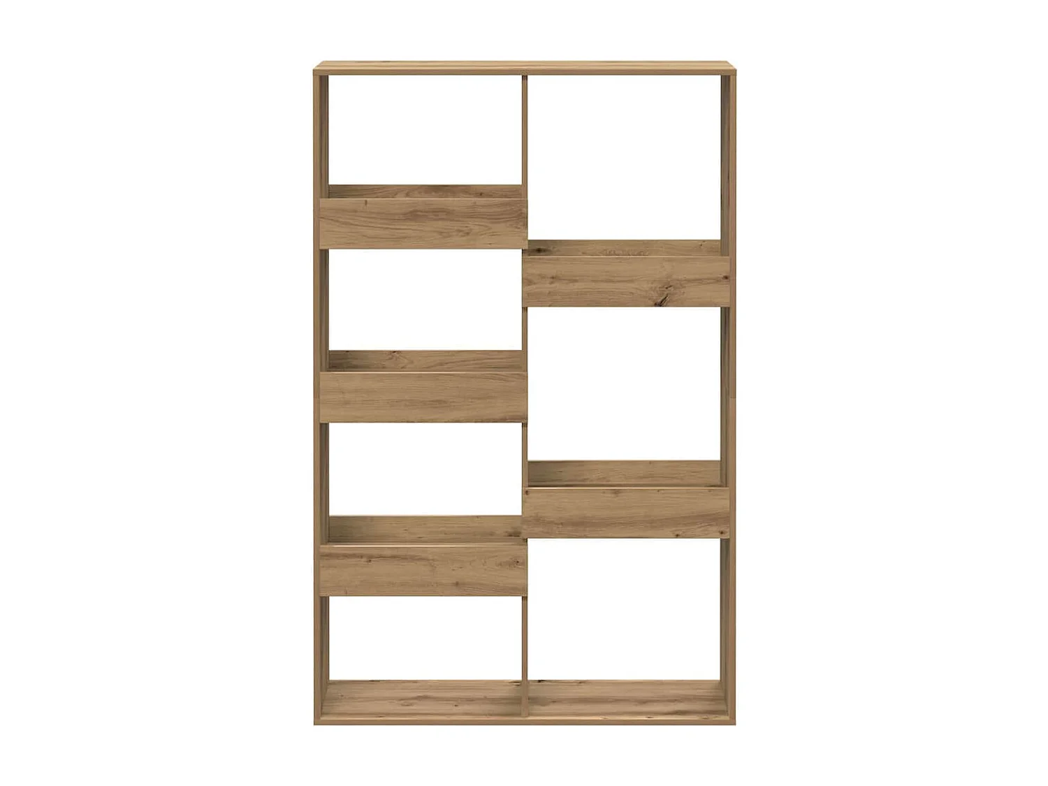 Bibliothèque chêne artisanal 100x33x155,5 cm bois d'ingénierie