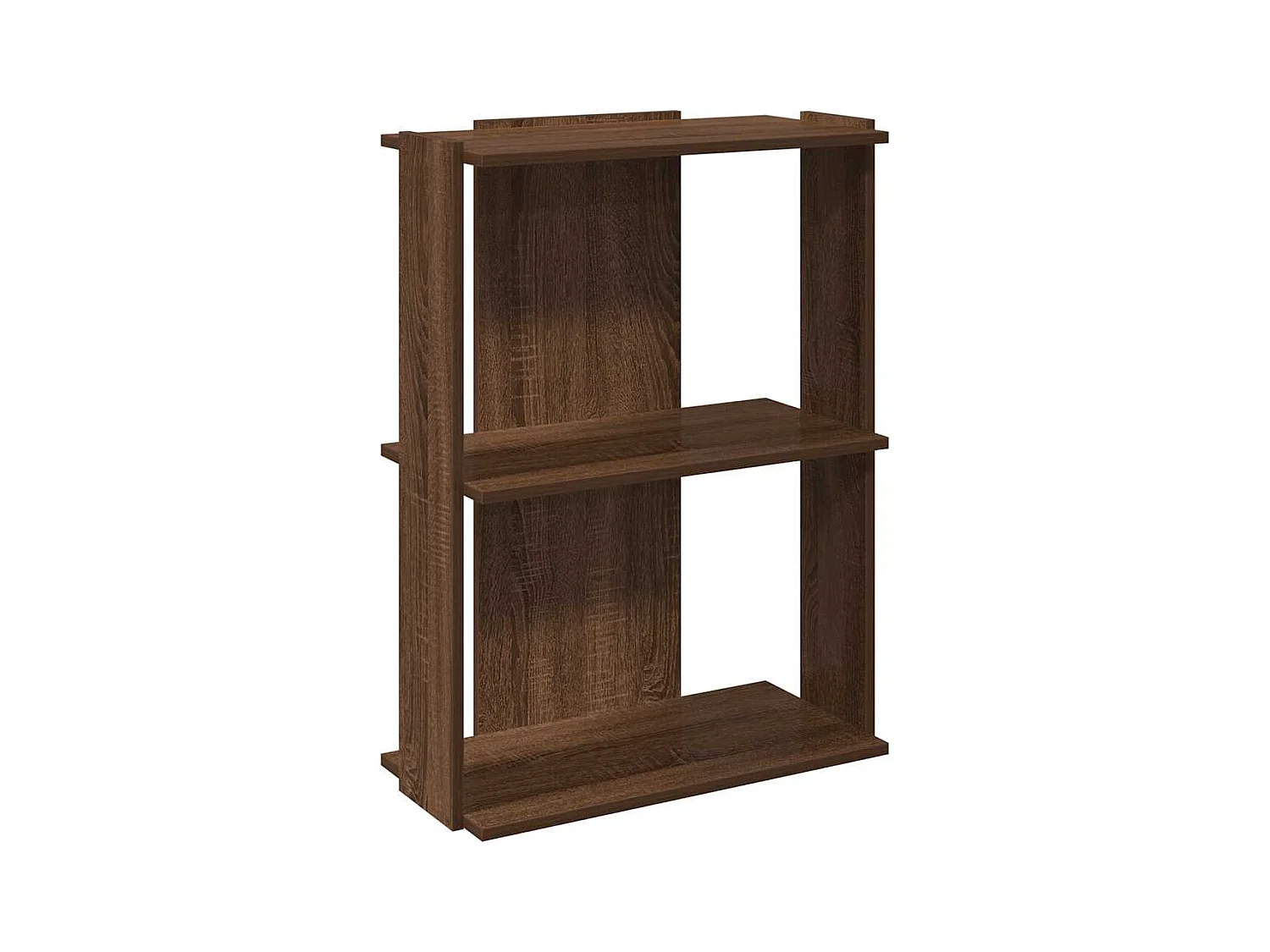 Bücherregal 3 Böden Braun Eichen-Optik 60x30x80cm Holzwerkstoff