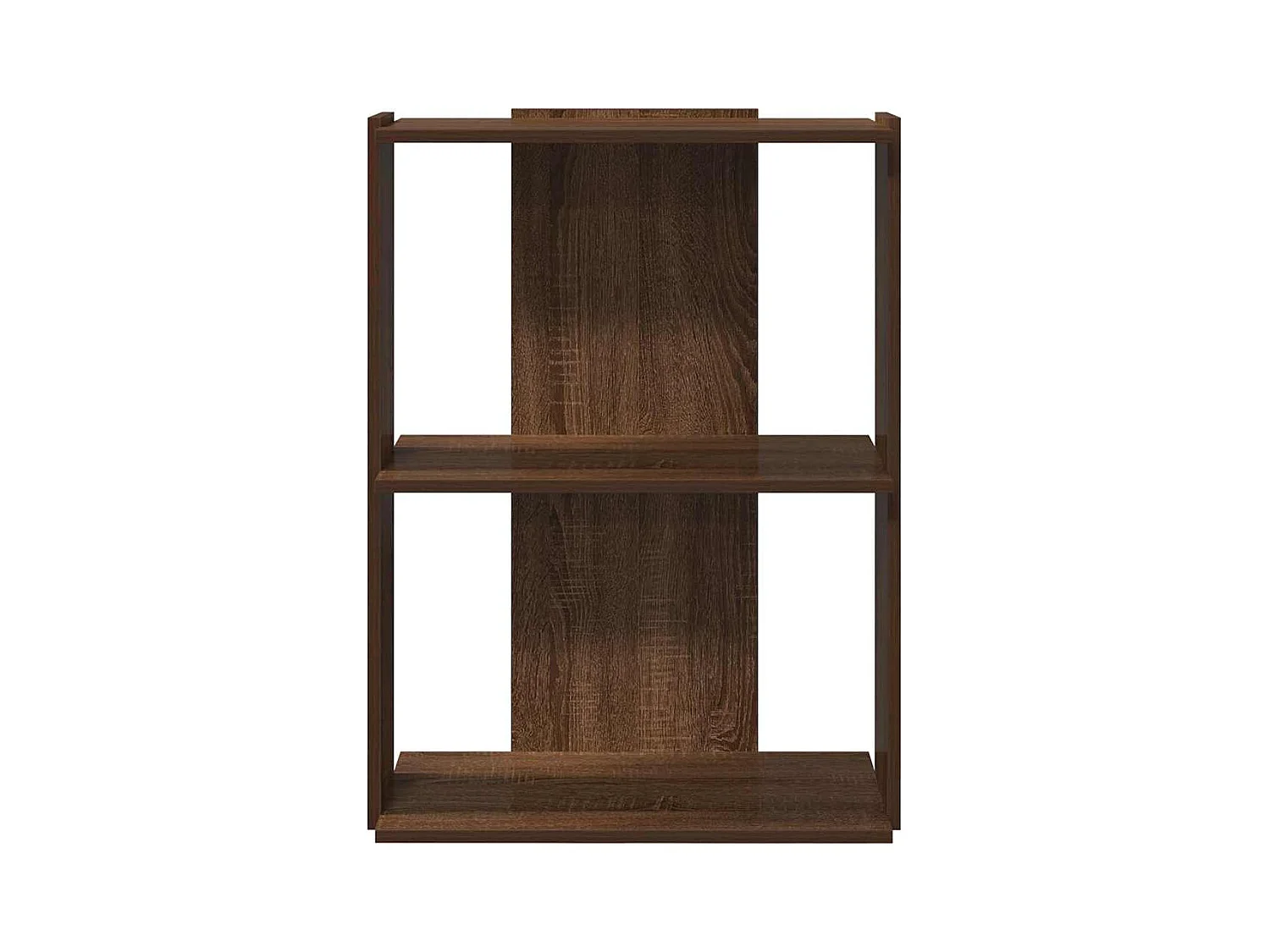 Bücherregal 3 Böden Braun Eichen-Optik 60x30x80cm Holzwerkstoff