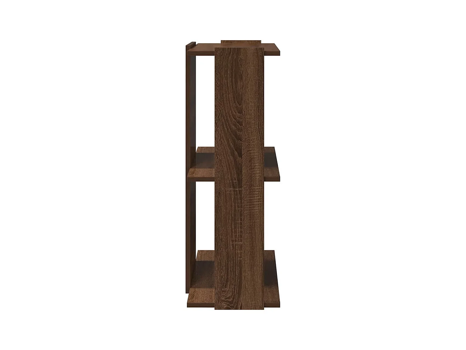 Bücherregal 3 Böden Braun Eichen-Optik 60x30x80cm Holzwerkstoff