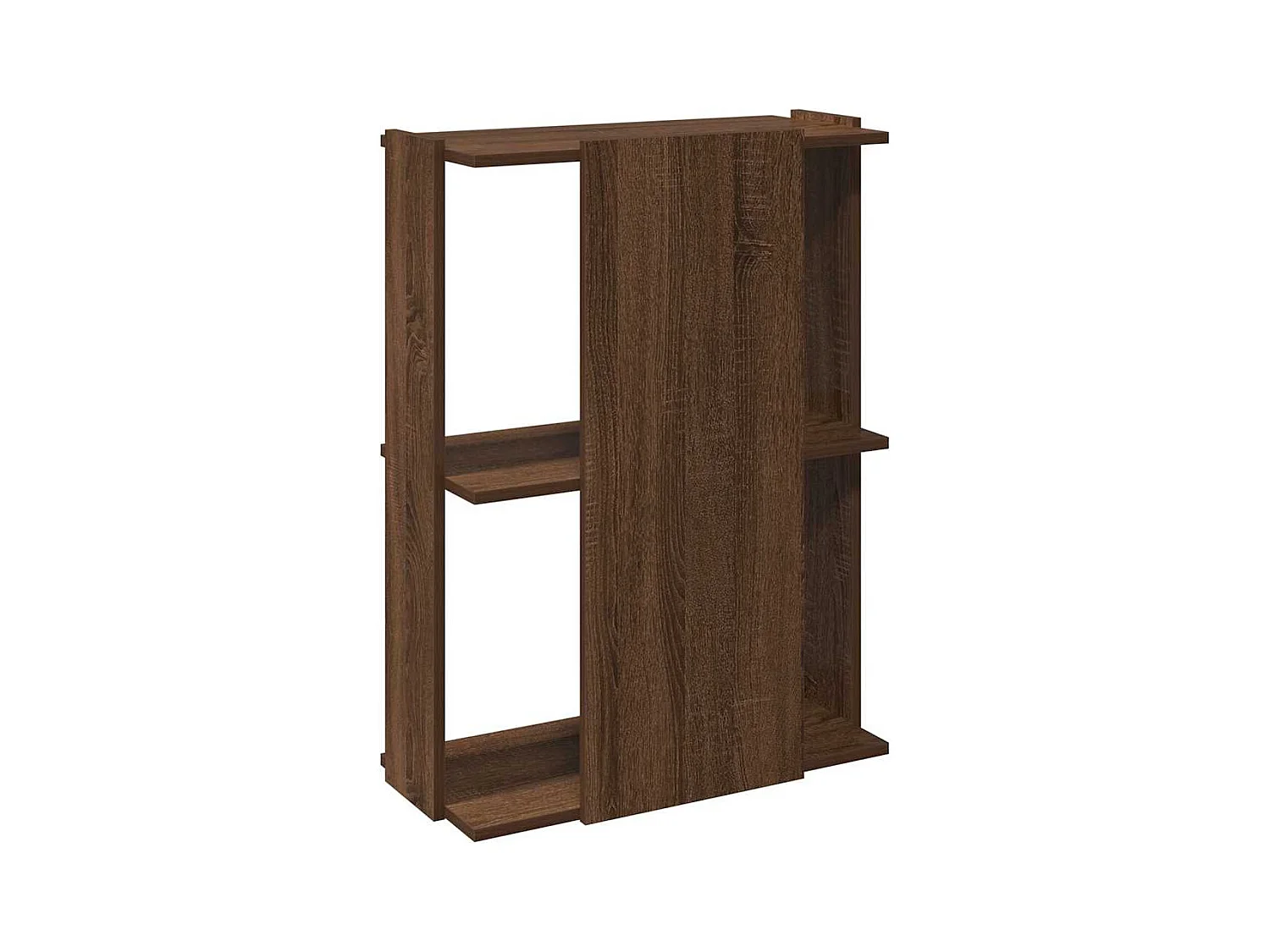 Bücherregal 3 Böden Braun Eichen-Optik 60x30x80cm Holzwerkstoff