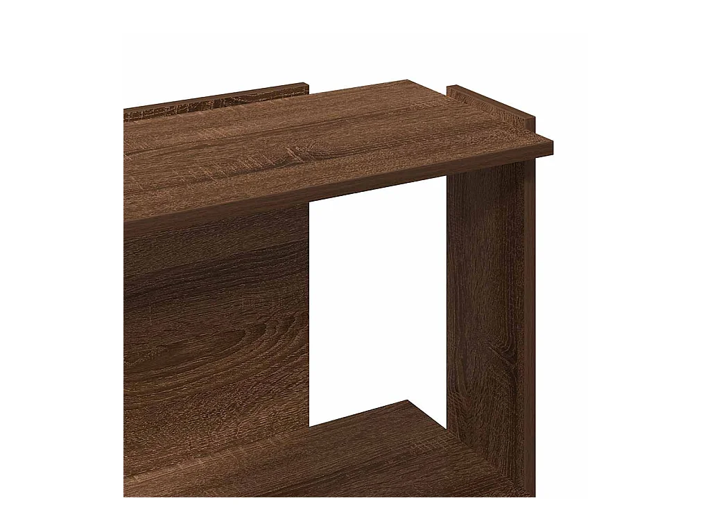 Bücherregal 3 Böden Braun Eichen-Optik 60x30x80cm Holzwerkstoff