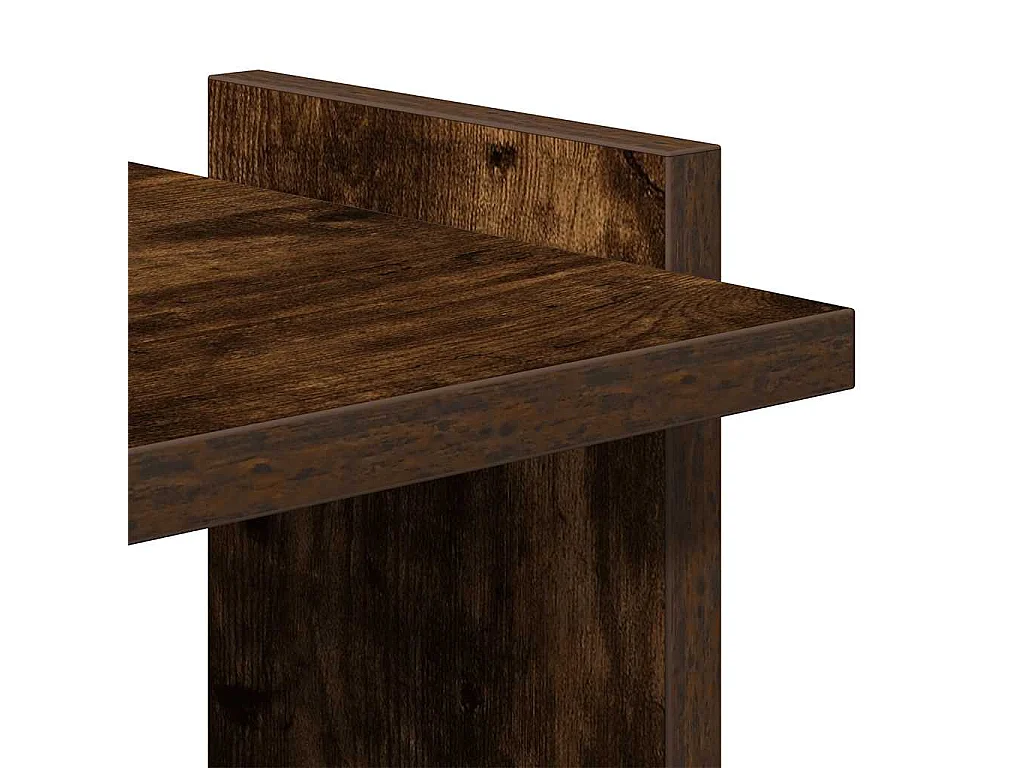 Libreria a 3 Ripiani Rovere Fumo 60x30x120 cm Legno Multistrato