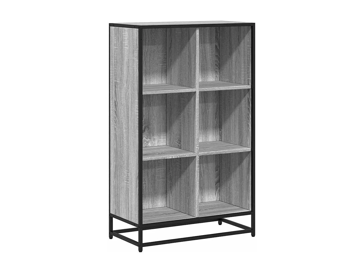 Boekenkast 65,5x33x107,5cm bewerkt hout grijs sonoma eikenkleur