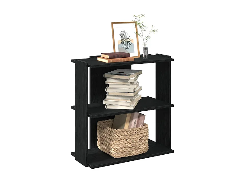 Estante c/ 3 prateleiras 60x30x60 cm derivados de madeira preto