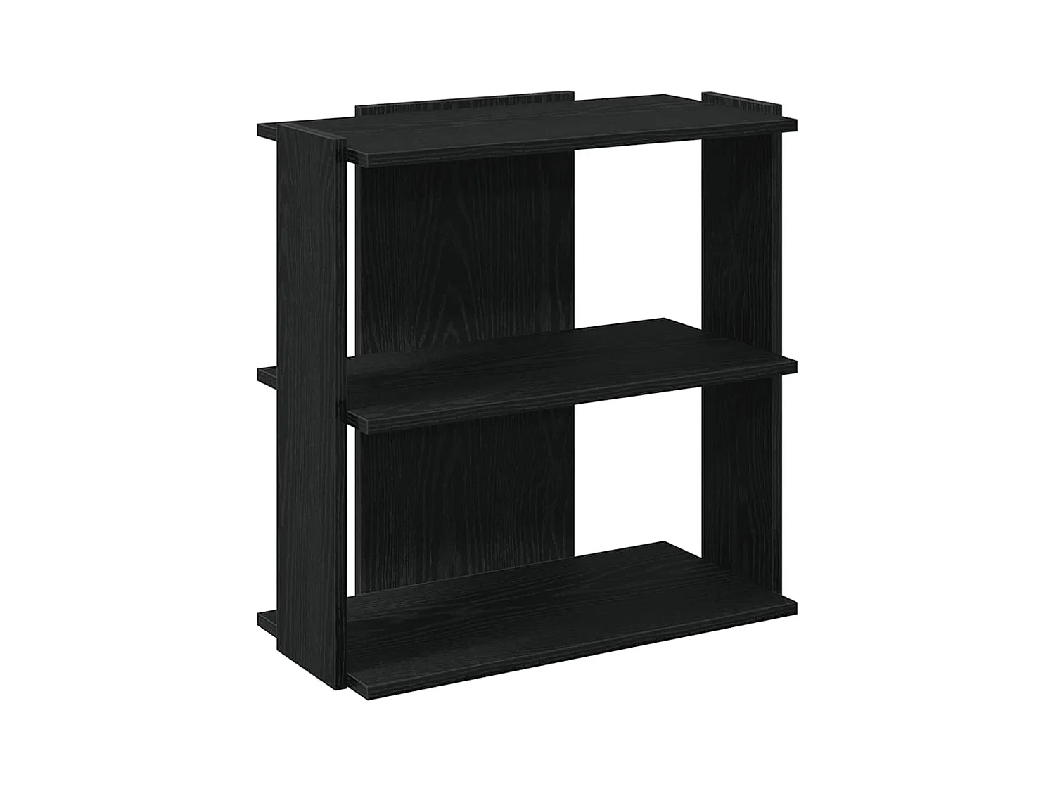 Bücherregal 3 Böden Schwarz 60x30x60 cm Holzwerkstoff