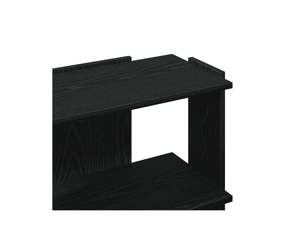 Bücherregal 3 Böden Schwarz 60x30x60 cm Holzwerkstoff