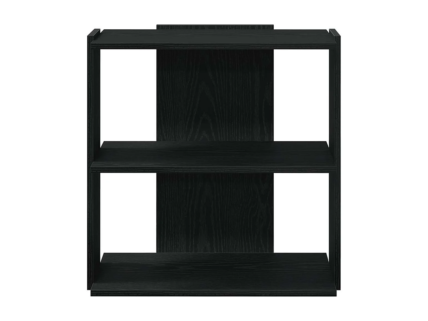 Bibliothèque à 3 niveaux noir 60x30x60 cm bois d'ingénierie