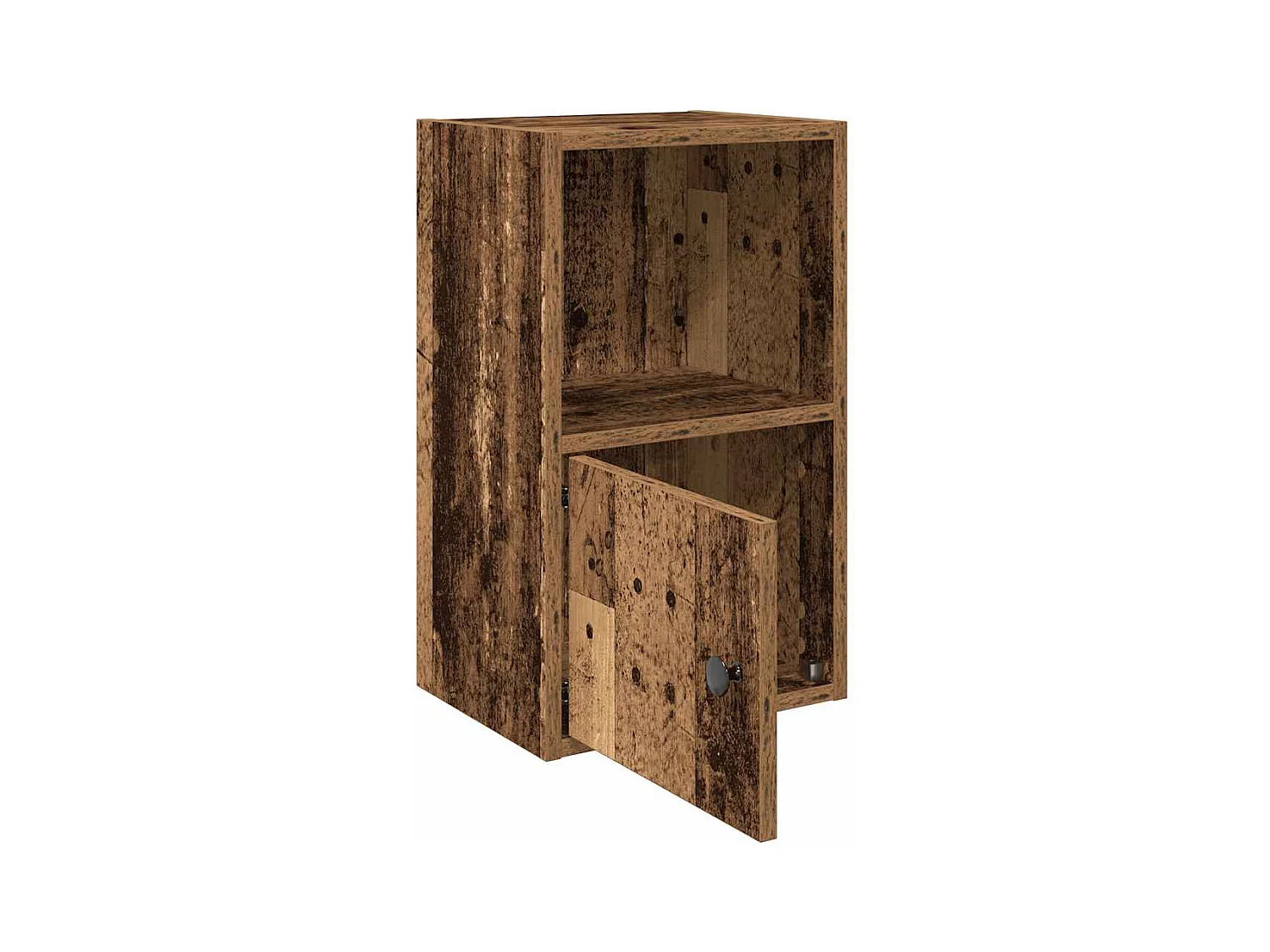 Boekenkast 31x24x52 cm bewerkt hout oud houtkleurig