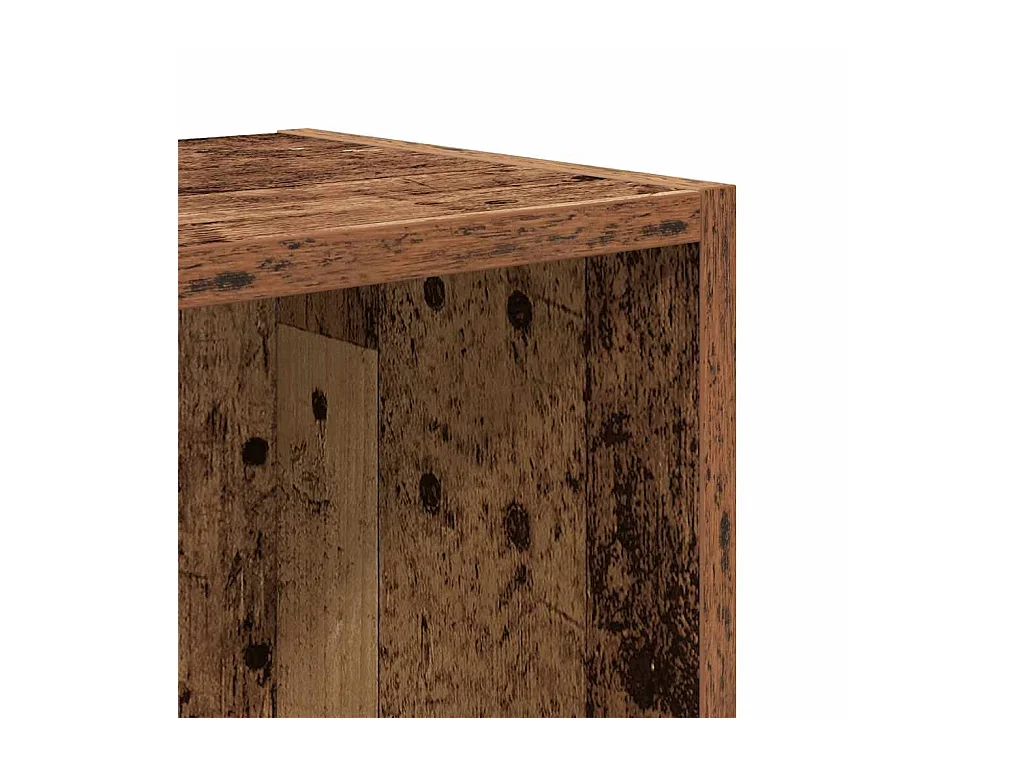 Boekenkast 31x24x52 cm bewerkt hout oud houtkleurig