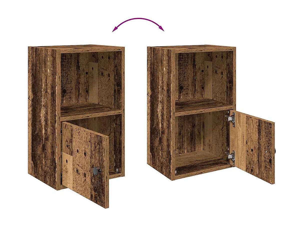 Bibliothèque vieux bois 31x24x52 cm bois d'ingénierie