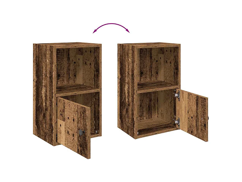 Libreria Legno Vecchio 31x24x52 cm in Legno Multistrato