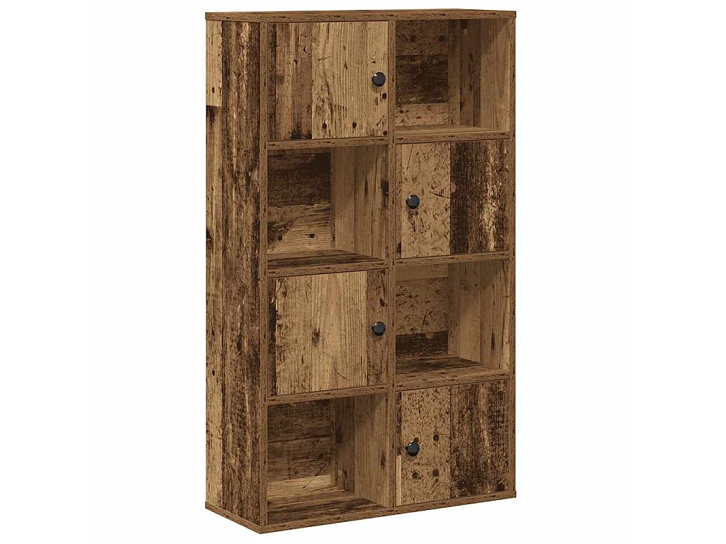 Boekenkast 60x24x101,5 cm bewerkt hout oud houtkleurig