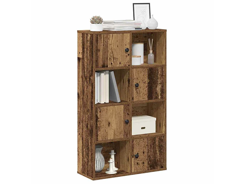Boekenkast 60x24x101,5 cm bewerkt hout oud houtkleurig