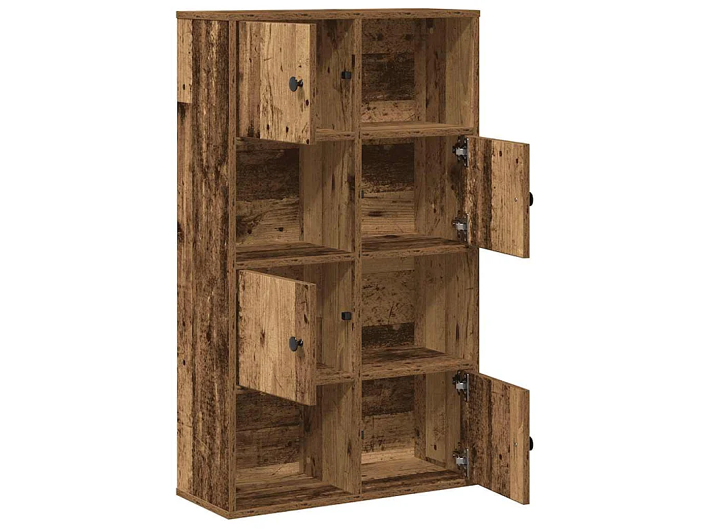 Boekenkast 60x24x101,5 cm bewerkt hout oud houtkleurig