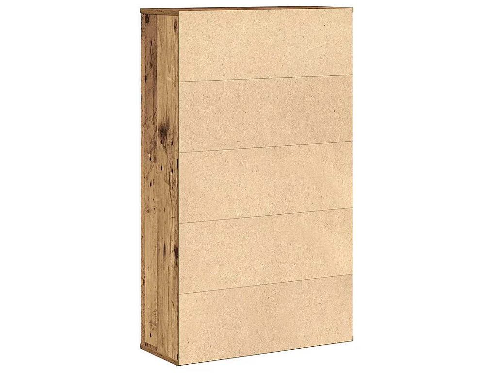 Boekenkast 60x24x101,5 cm bewerkt hout oud houtkleurig