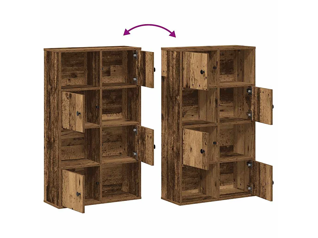 Boekenkast 60x24x101,5 cm bewerkt hout oud houtkleurig