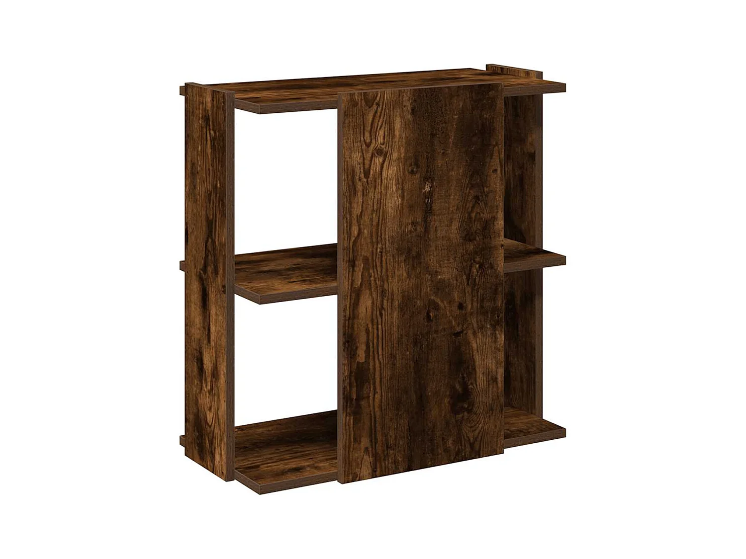 Bücherregal 3 Böden Räuchereiche 60x30x60 cm Holzwerkstoff