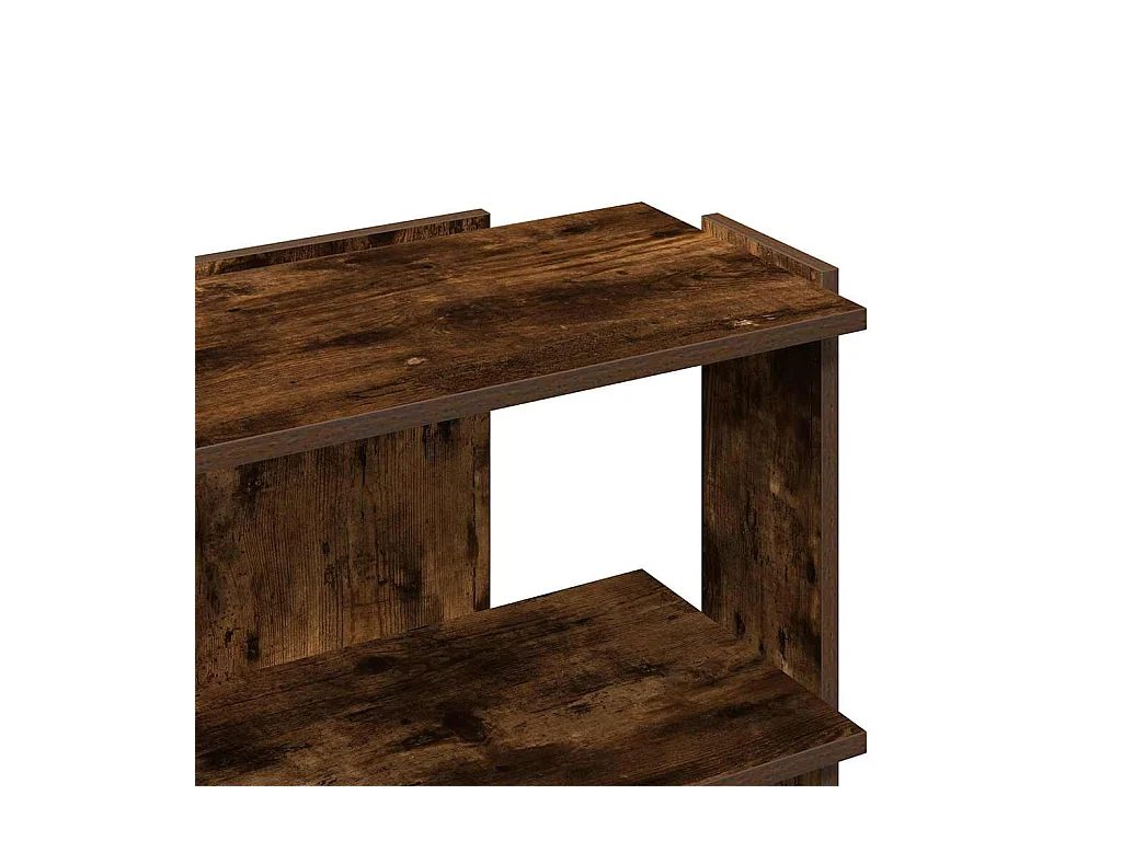 Bücherregal 3 Böden Räuchereiche 60x30x60 cm Holzwerkstoff