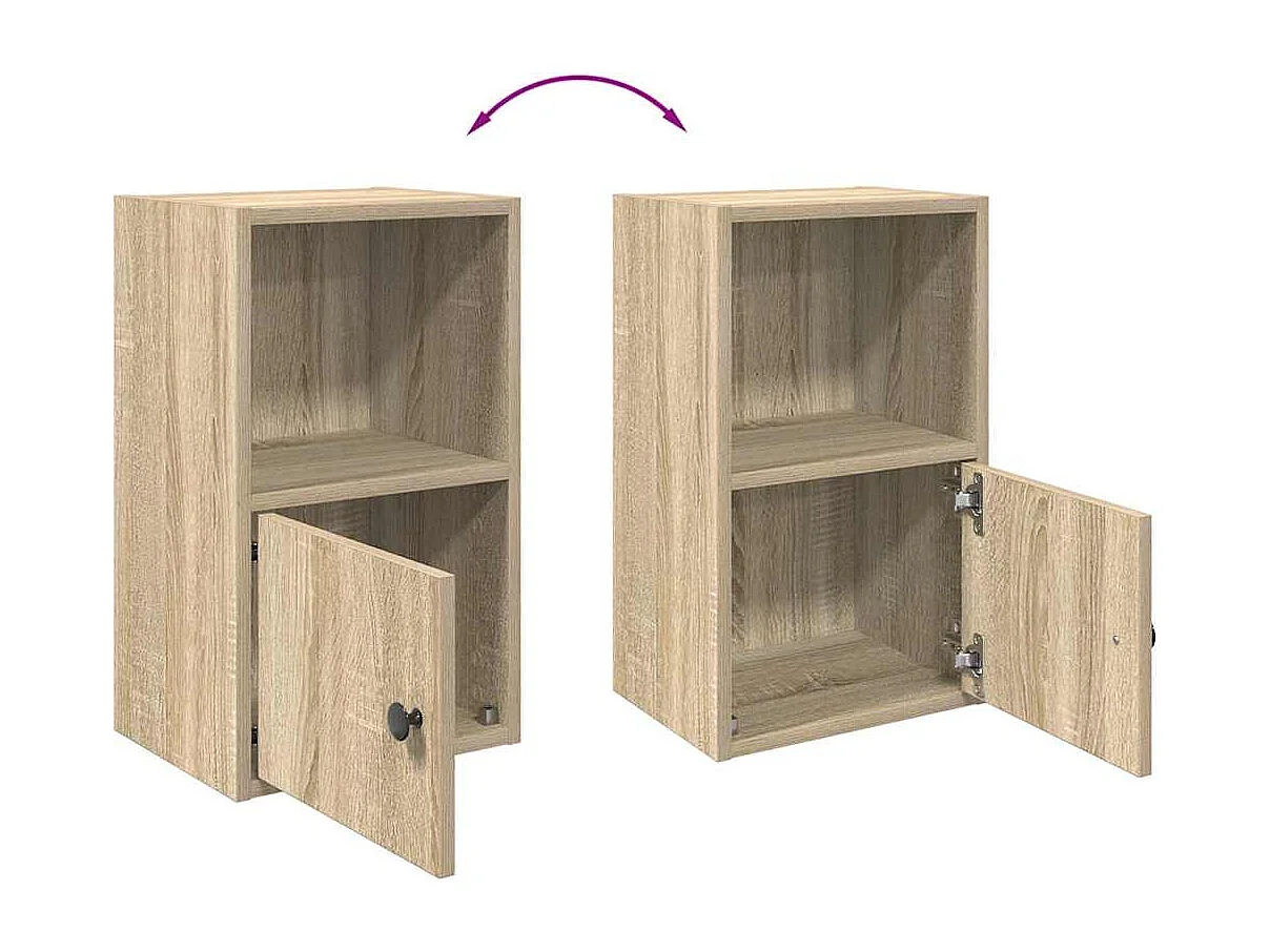 Bibliothèque chêne sonoma 31x24x52 cm bois d'ingénierie