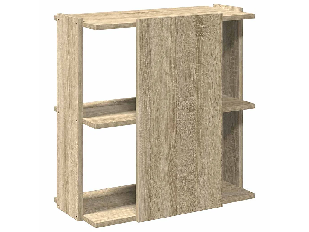 Librería 3 estantes madera ingeniería roble Sonoma 60x30x60 cm