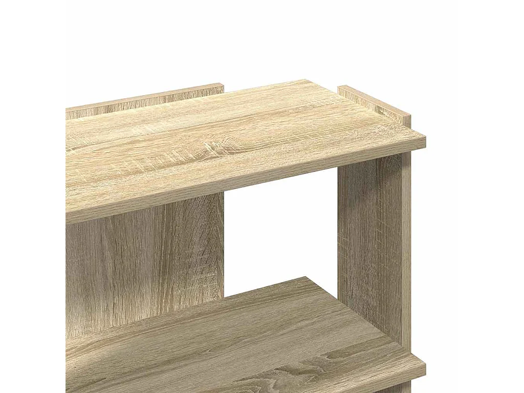 Librería 3 estantes madera ingeniería roble Sonoma 60x30x60 cm