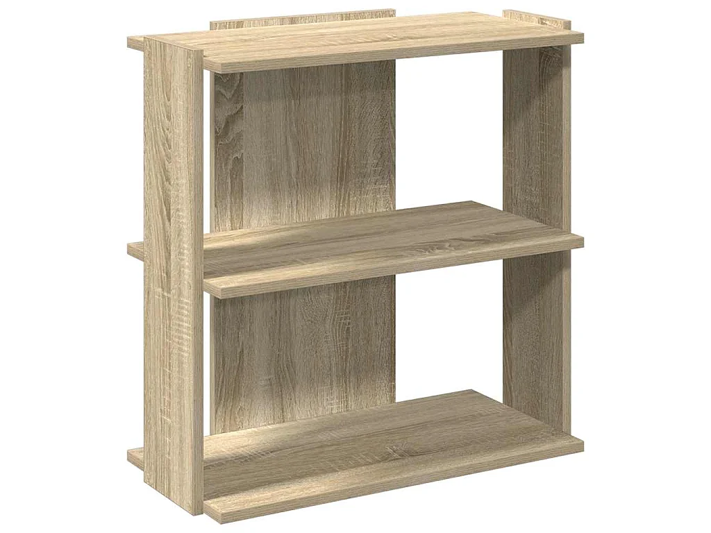 Librería 3 estantes madera ingeniería roble Sonoma 60x30x60 cm