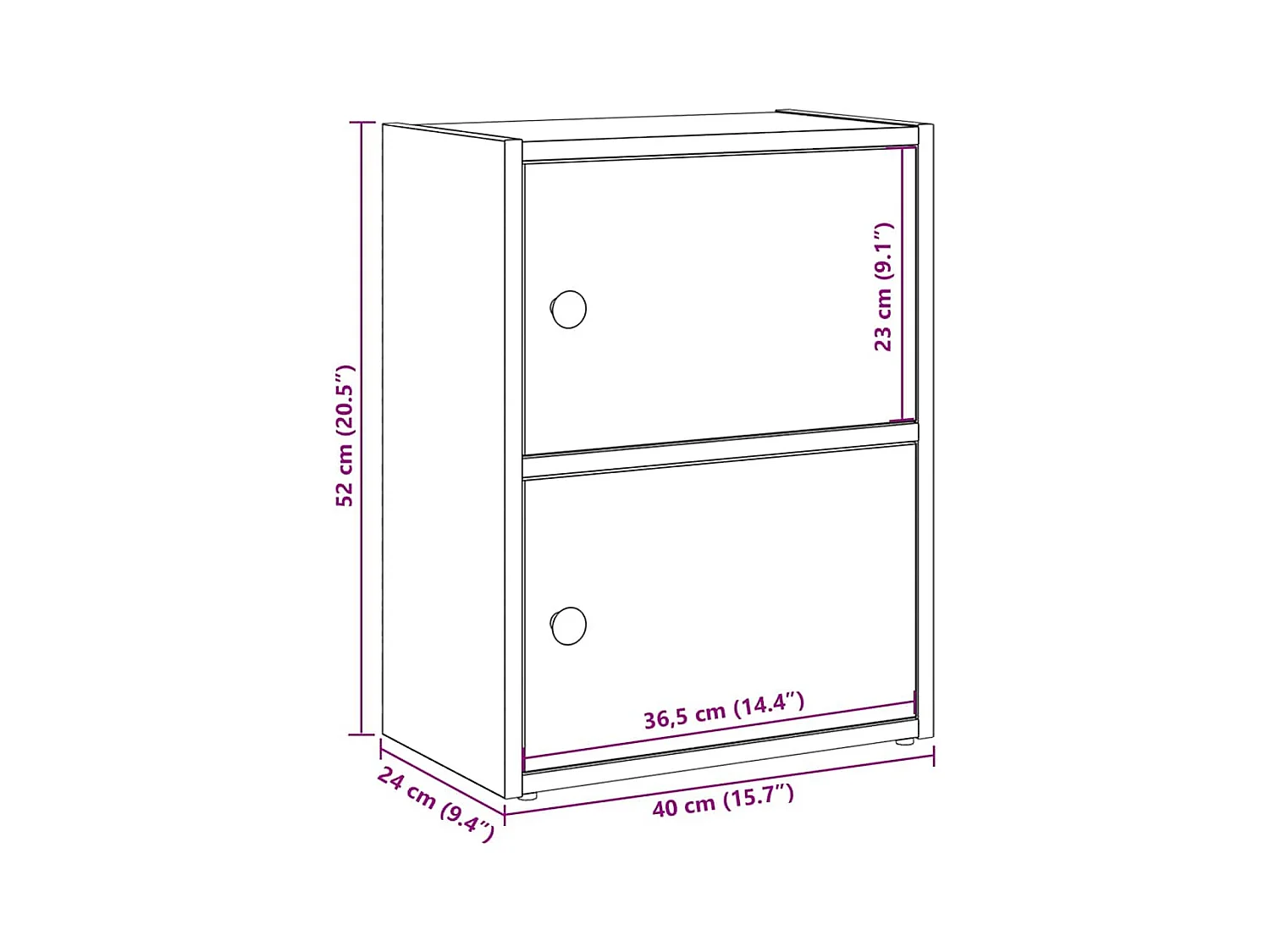 Bücherregal Sonoma-Eiche 40x24x52 cm Holzwerkstoff