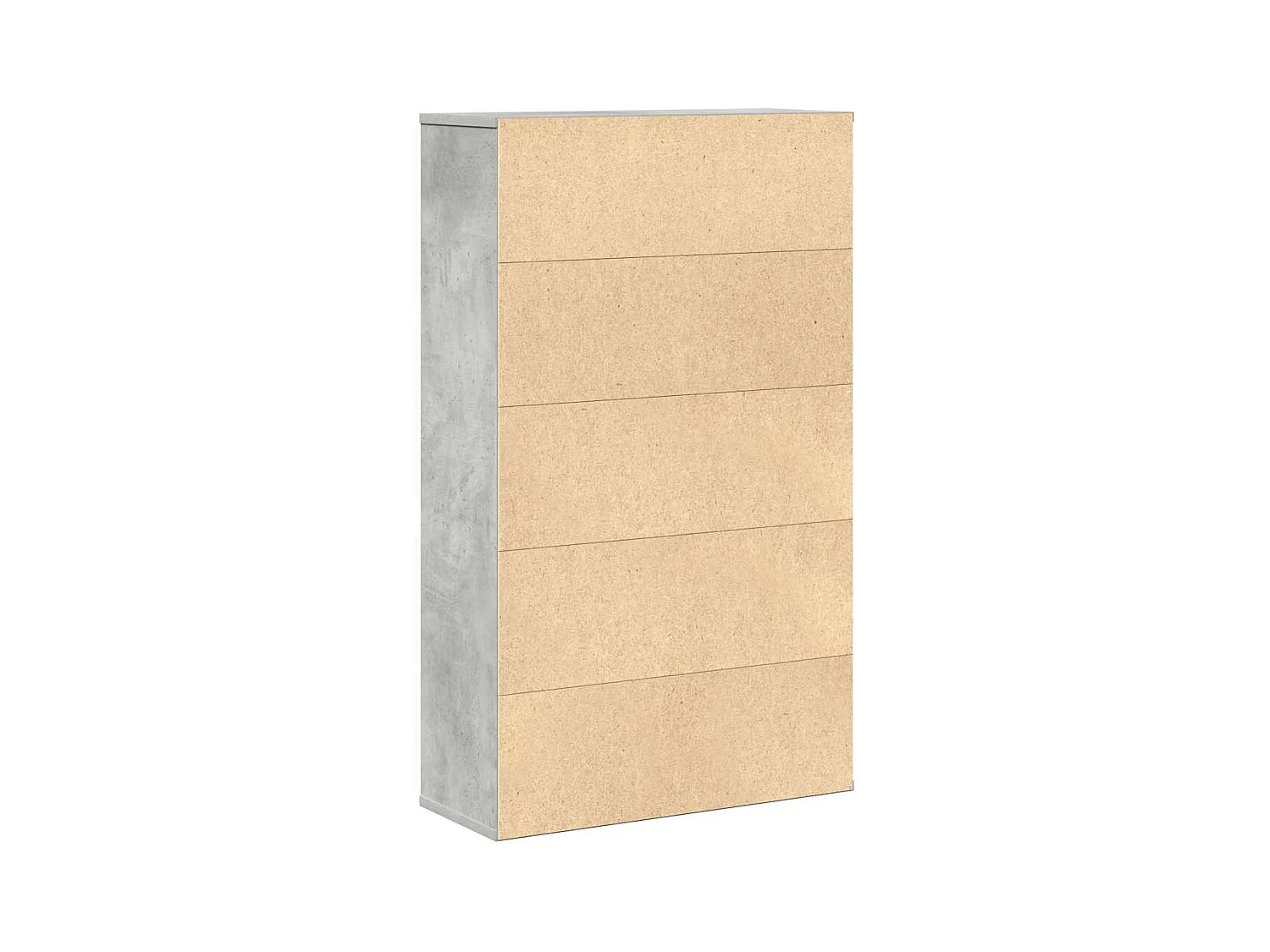 Bücherregal Betongrau 60x24x101,5 cm Holzwerkstoff