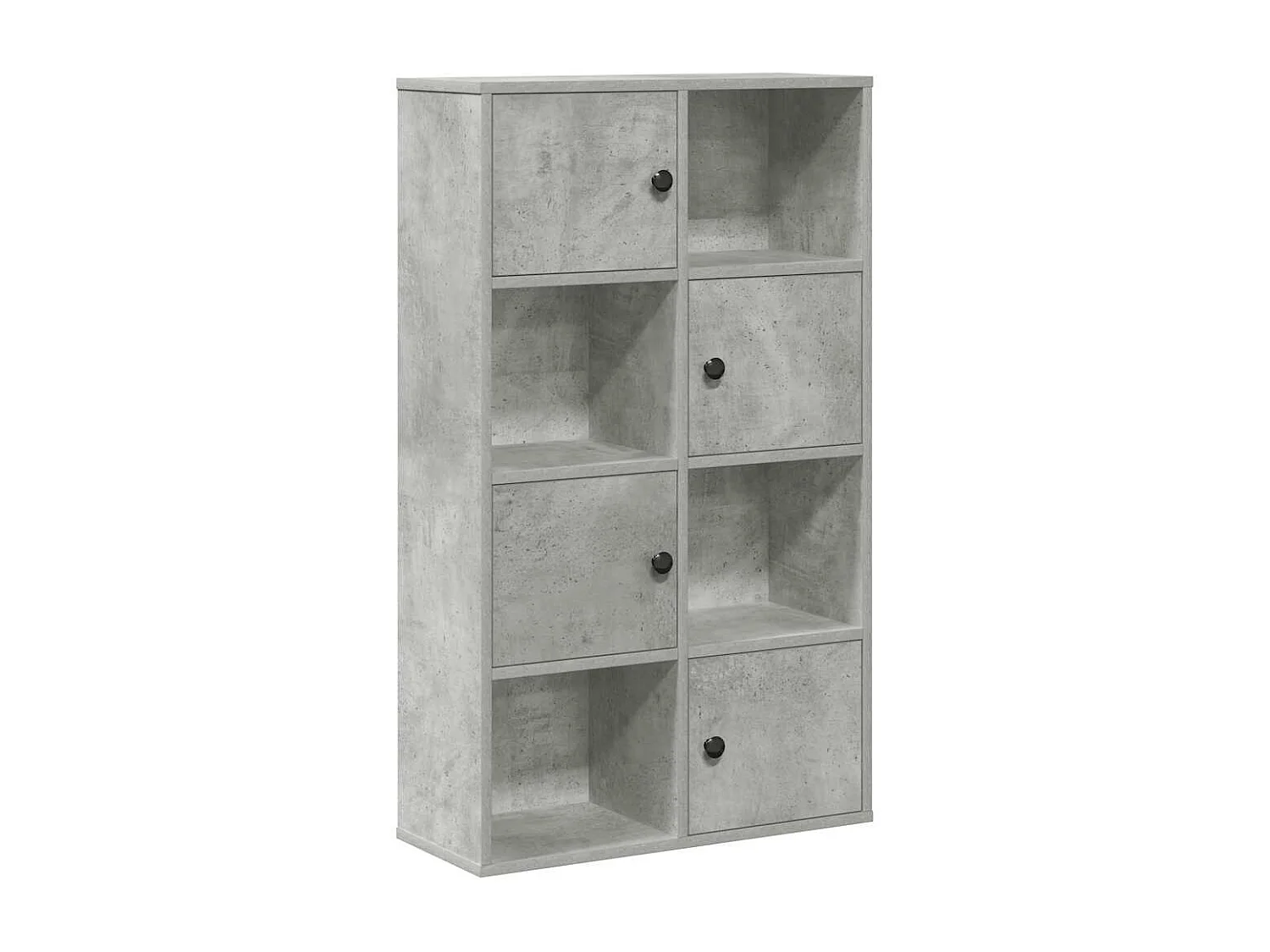 Bibliothèque gris béton 60x24x101,5 cm bois d'ingénierie