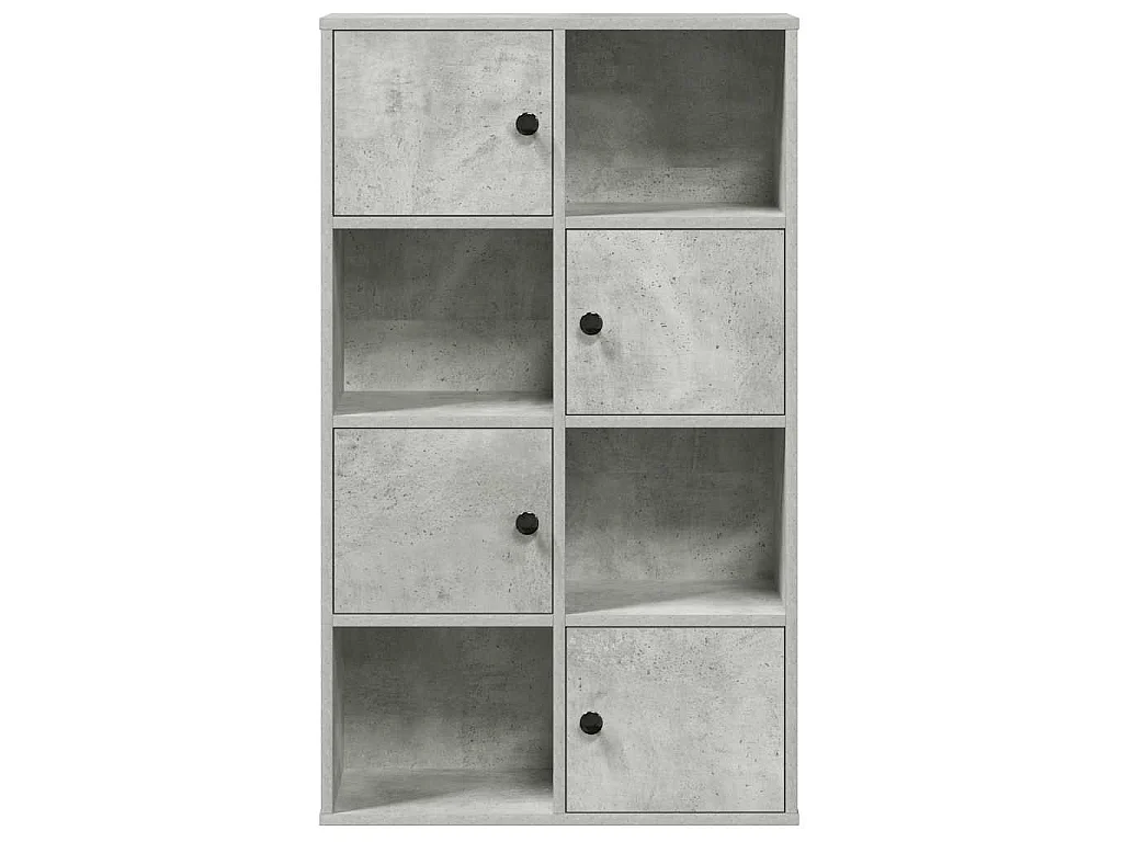 Bibliothèque gris béton 60x24x101,5 cm bois d'ingénierie