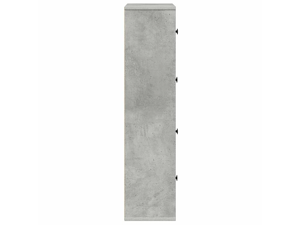 Bibliothèque gris béton 60x24x101,5 cm bois d'ingénierie