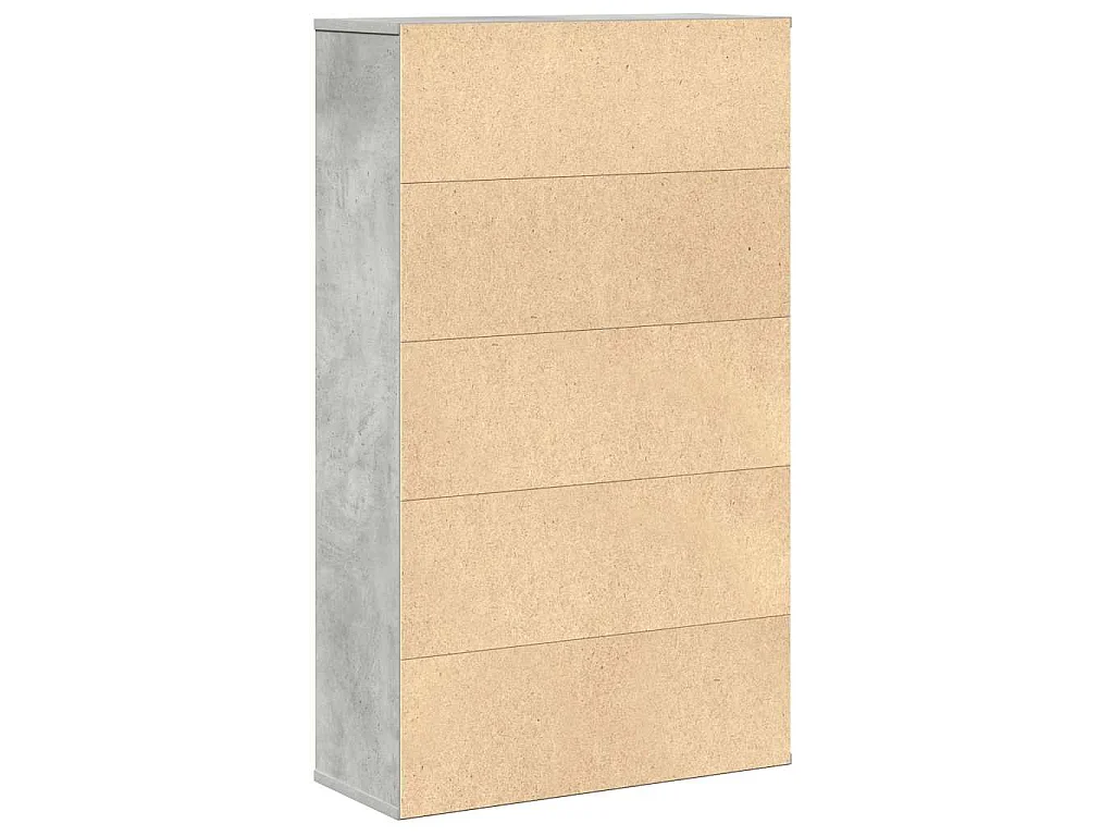 Bibliothèque gris béton 60x24x101,5 cm bois d'ingénierie