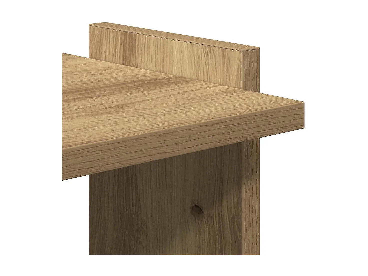 Bibliothèque à 3 niveaux chêne artisanal 60x30x120 cm