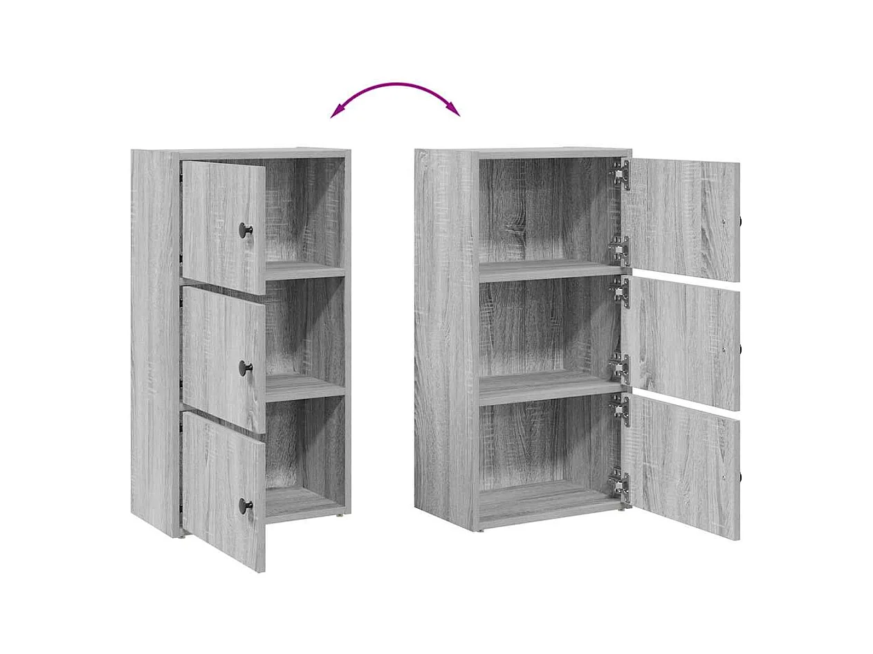 Bücherregal Grau Sonoma 40x24x77 cm Holzwerkstoff